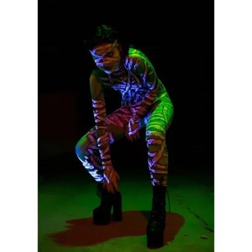 Zombie Mummy Halloween Cosplay Costume Bodysuits Full Body Catsuit Carnival Costume Full Body Suit One Piece Scary Costume Kid's Adults' Women's Masquerade Mardi Gras Party Halloween Easy Halloween