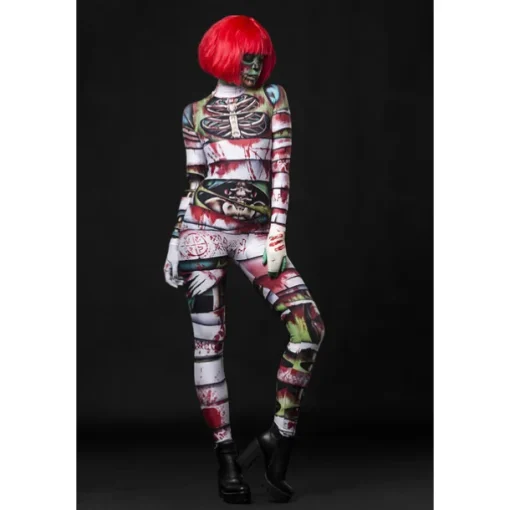 Zombie Mummy Halloween Cosplay Costume Bodysuits Full Body Catsuit Carnival Costume Full Body Suit One Piece Scary Costume Kid's Adults' Women's Masquerade Mardi Gras Party Halloween Easy Halloween